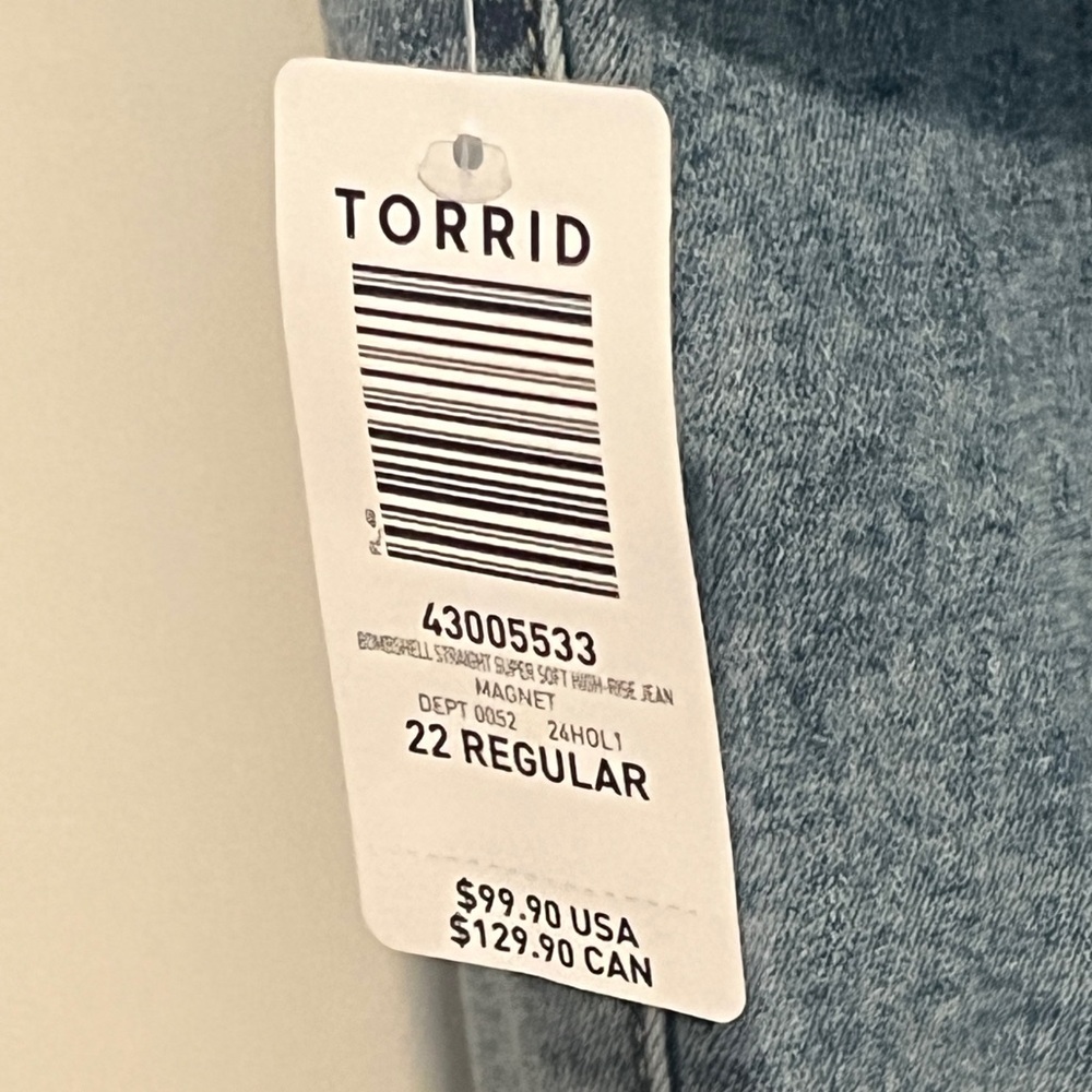 Torrid Light Blue Denim Jeans With Rhinestones - Picture 3 of 5